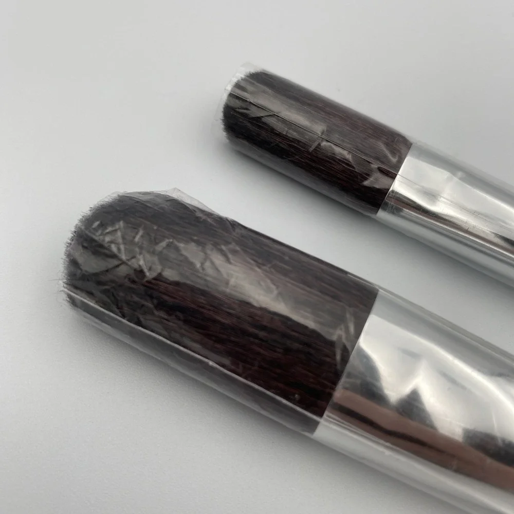 Vintage Clinique Makeup Brushes (2) Clear‎ Translucent Green Handles Rare